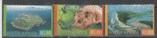 S.A. 2000 S.A.C.C. 1286-1288 "South African World Heritage Sites" Set of 3 M.N.H.