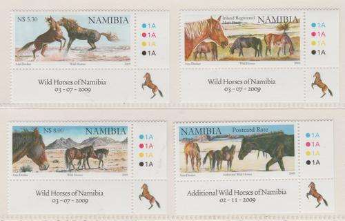 Namibia 2009 S.A.C.C. 664-665 + 673 " Wild Horses of Namibia"  + additional value M.N.H.