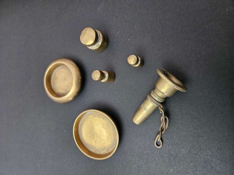 Late Victorian Antique Brass Postal Scales