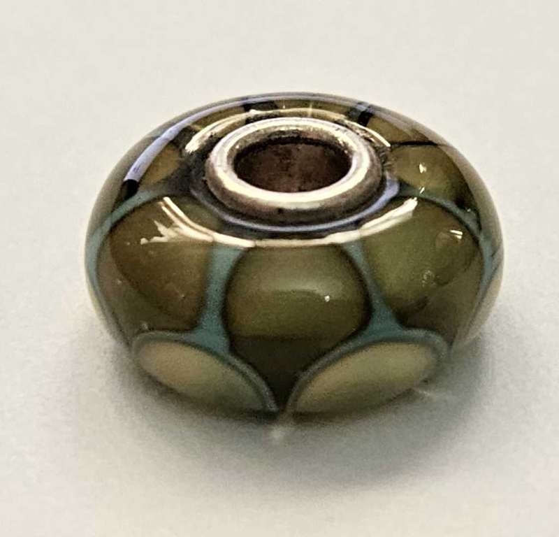 Aqua Edge Pumpkin Trollbead - RETIRED BEAD