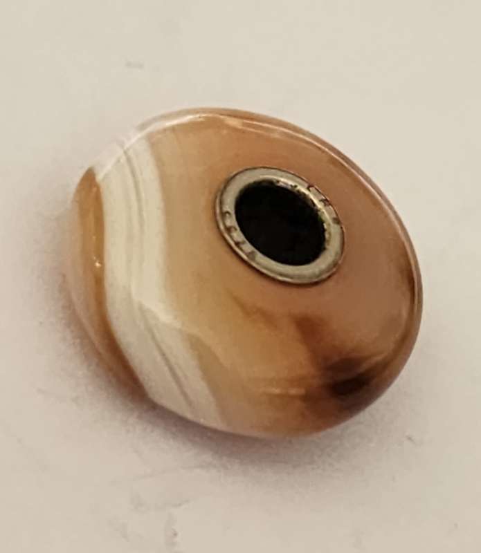 Striped Agate Gemstone Trollbead - RETIRED BEAD