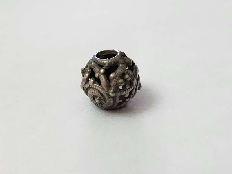 SILVER WHORL  - RETIRED BEAD