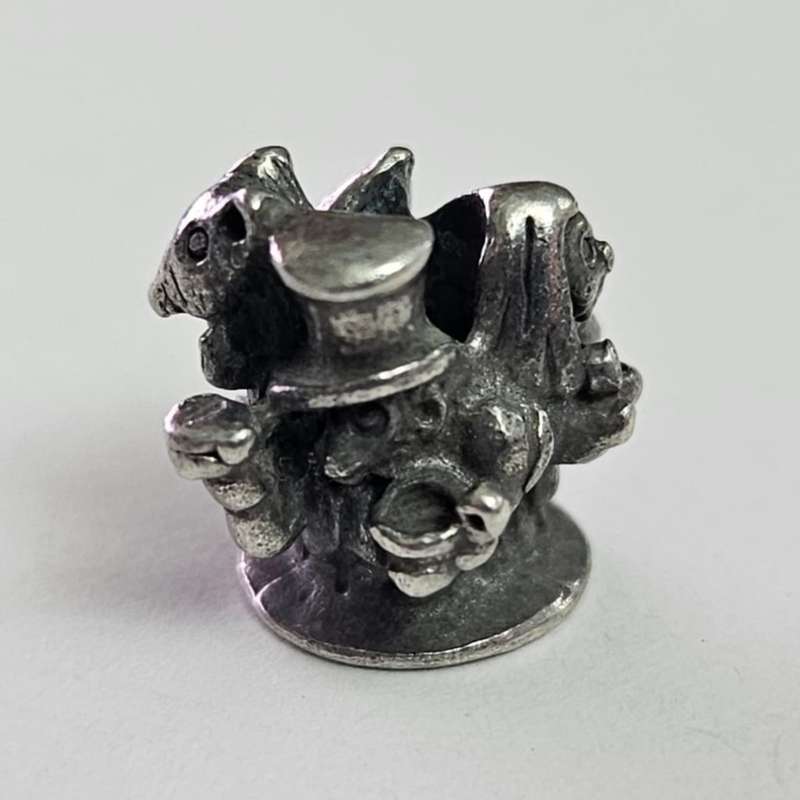 ENGLISH TEA PARTY MAD HATTER TROLLBEAD - UNITED KINGDOM WORLD BEAD - RETIRED