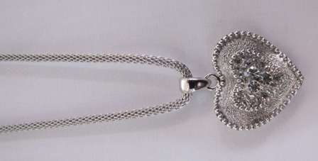 Silver Necklace with Heart Pendant