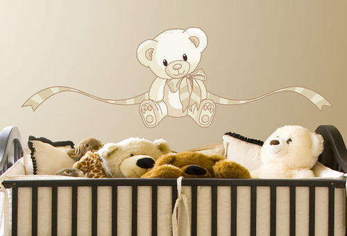 Wall Decal - Teddy and Ribbon