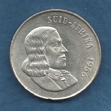 1966 UNION OF SA  R1 COIN XF