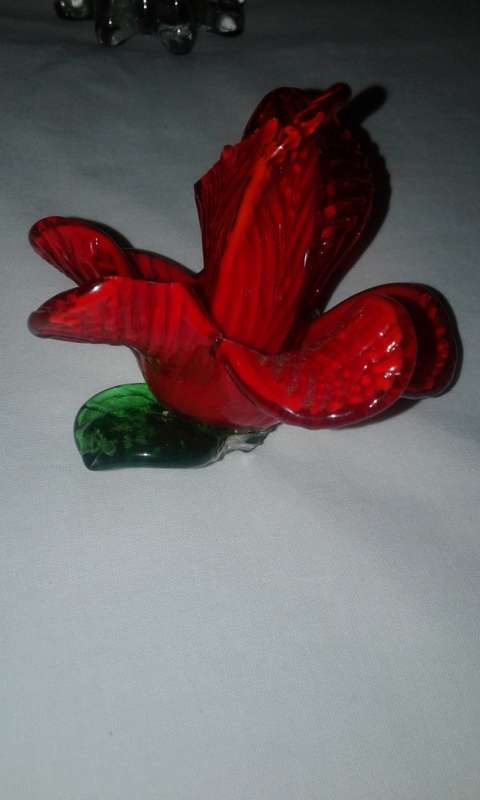 Murano Venetian Glass Vase Red