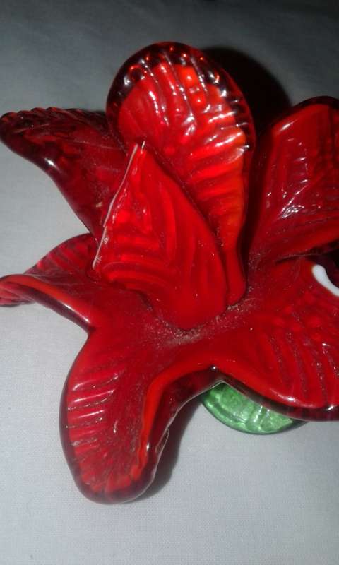 Murano Venetian Glass Vase Red