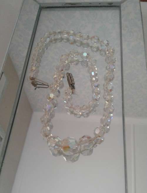 Venetian Glass faceted crystal necklace
