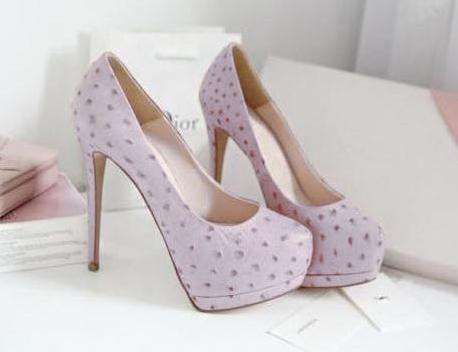 STUNNING!!!! LADIES HIGH HEEL PUMPS IN LIGHT PURPLE / APRICOT-BEIGE / GREY (SIZE 2.5 - 6)