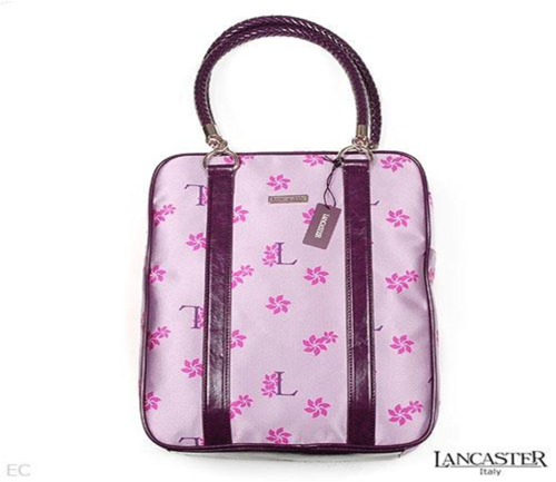 ***R8500*** LANCASTER HANDBAG  Calf Leather and Nylon (Purple & Lavender)
