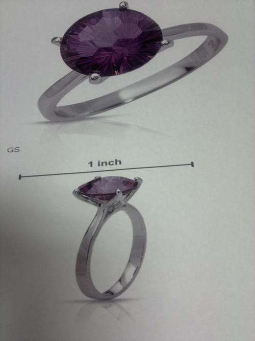 925 STERLING SILVER RING WITH 8.12 ctw Cubic Zirconia, US size 8