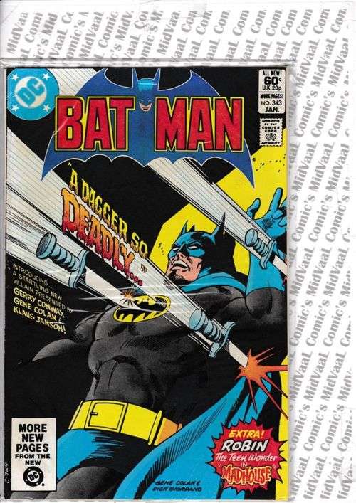 BATMAN # 343 CONDT GOOD+