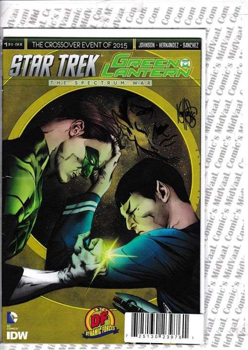 STAR TREK- GREEN LANTERN THE SPECTRUM WAR # 1 MINT AS ONE OF A LIMITED SERIES SIGNED AND REMARKED