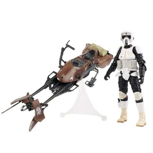 Star Wars The Black Series 6 Inch Deluxe Speeder Bike And Figure