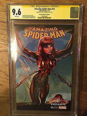 amazing spider-man 015 signed by scott campbell in gold variant edition cgc graded 9.6