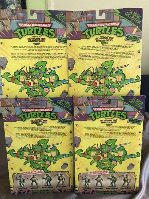 Authentic Playmates Teenage Mutant Ninja Turtles Classic Collection Set Of 4