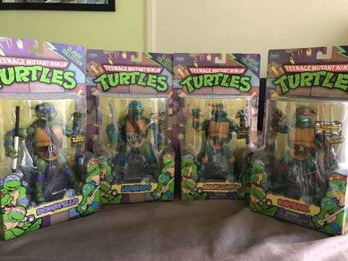 Authentic Playmates Teenage Mutant Ninja Turtles Classic Collection Set Of 4