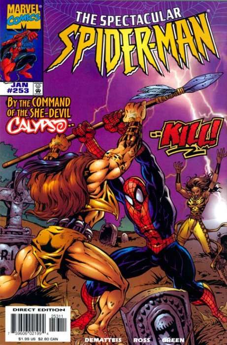 Peter Parker, The Spectacular Spider-Man Issue # 253 VS: Kraven   VS: Calypso