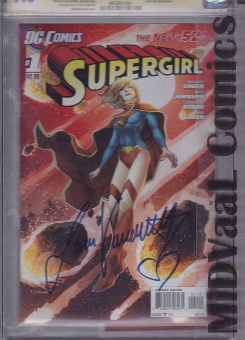 SUPERGIRL # 1 - 2nd PRINTING CGC 9.8 SIGNED BY LAURA VANDERVOORT INCLUDES A CA CERTIFICATION
