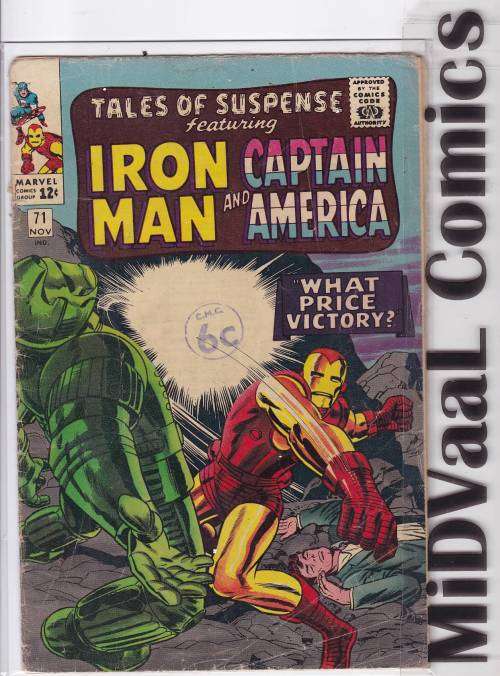TALES OF SUSPENSE - IRON MAN AND CAPTAIN AMERICA # 71 NOV.1965 CONDT GOOD