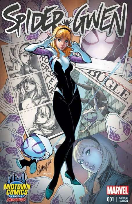 Spider-Gwen Issue # 1midtown-b Midtown Exclusive J Scott Campbell Color Variant Cover