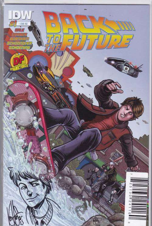 BACK TO THE FUTURE # 1 DF EXCLUSIVE COVER LIMITED SERIES SIGNED AND REMARKED BY KEN HAESER