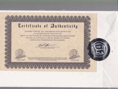 BACK TO THE FUTURE # 1 DF EXCLUSIVE COVER LIMITED SERIES SIGNED AND REMARKED BY KEN HAESER