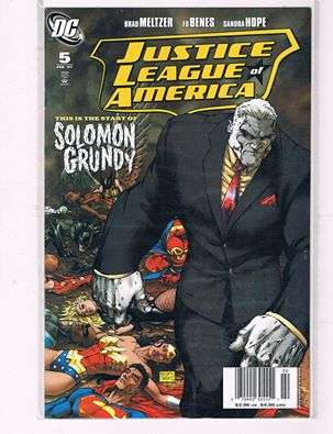 JUSTICE LEAGUE OF AMERICA # 5 FEB.2007 THIS IS THE START OF SOLOMON GRUNDY - MICHAEL TURNER COVER -