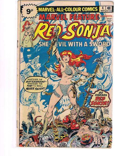 RED SONJA # 4 CONDT GOOD + MAY.1976