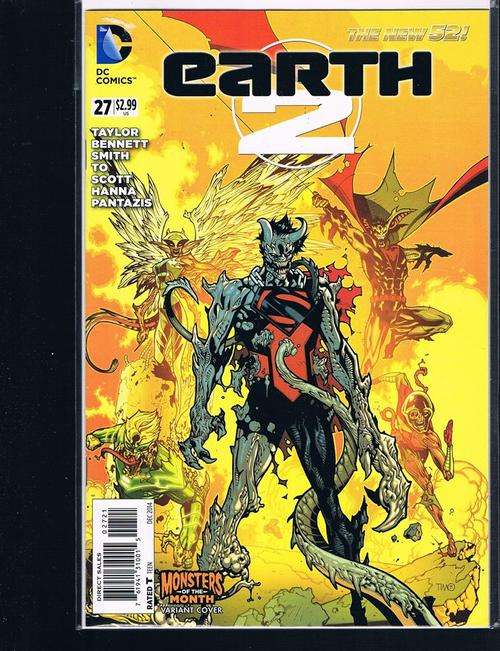THE NEW 52! EARTH 2 # 27 MINT-MONSTER VARIANT