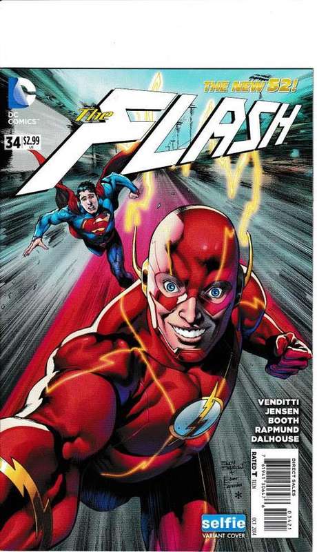 THE FLASH - THE NEW 52! # 34 SELFIE VARIANT EDITION - MINT