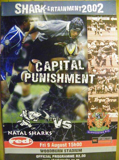 Rugby Programme 2002 - Natal Sharks vs Gloucester RFC