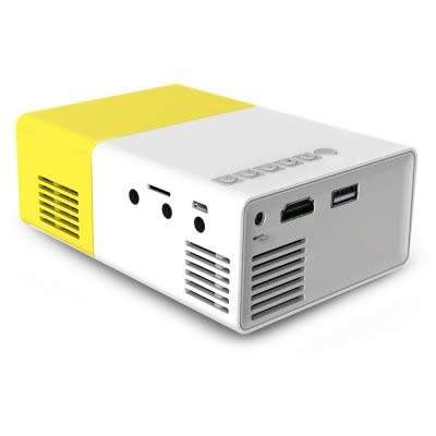 YG - 300 LCD Projector - EU PLUG YELLOW - 400 - 600 Lumens 320 x 240 HDMI / USB / AV / CVBS