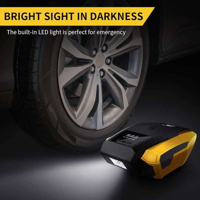 Vaclife 12V Portable Digital Air Compressor and Tyre Inflator with LED Light