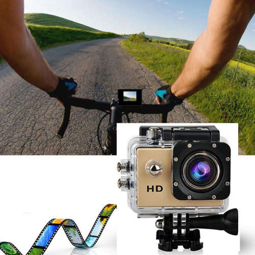 Full HD 1080p Action Sport Waterproof Camera for Videos and Photos, Helmetcam (30m Waterproof)