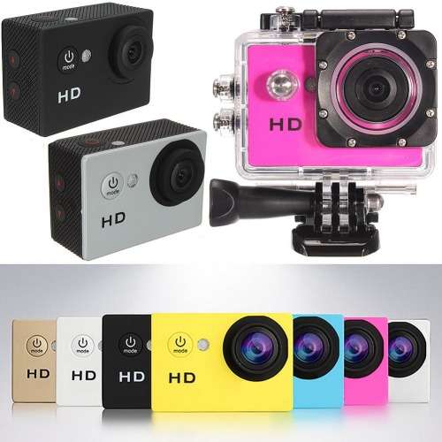 Full HD 1080p Action Sport Waterproof Camera for Videos and Photos, Helmetcam (30m Waterproof)