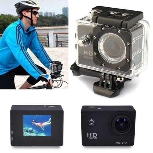 Full HD 1080p Action Sport Waterproof Camera for Videos and Photos, Helmetcam (30m Waterproof)