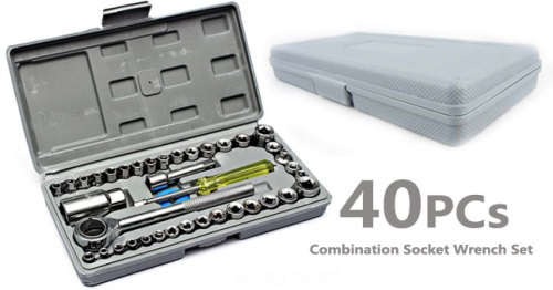AIWA BEST QUALITY 40 Piece Combination Socket Wrench set with CASE