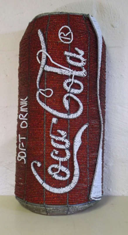 Funky Beaded Coke Lamp.