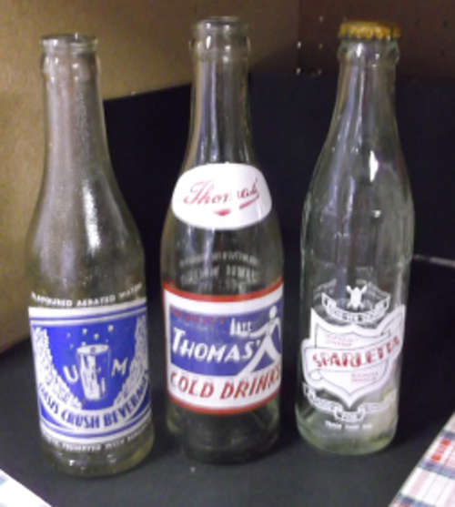 3 Vintage Cooldrink Bottles - Sparletta / Thomas' / Oasis Crush Beverage