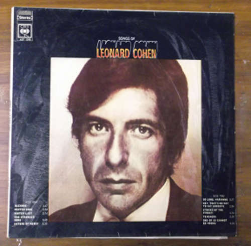 Songs Of Leonard Cohen - 1971 South-African Record LP Vinyl - ASF.1598