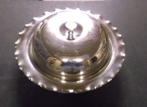 Stunning Vintage Silverplated Butter Dish