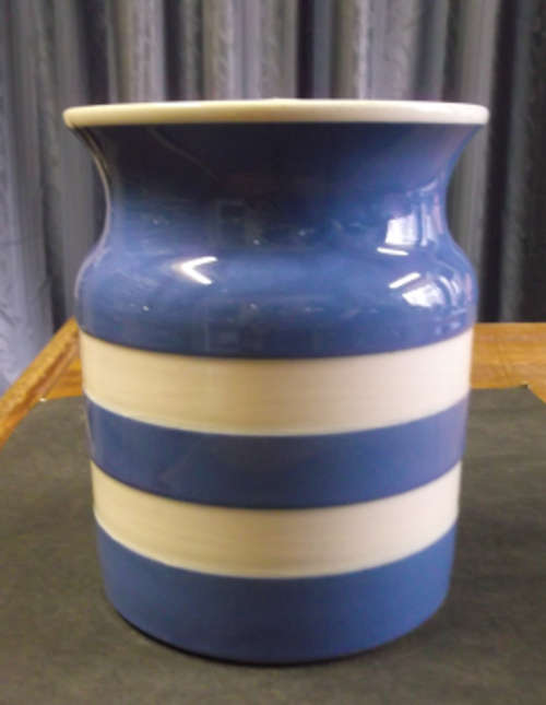 Funky Vintage Cornishware Cookie Jar