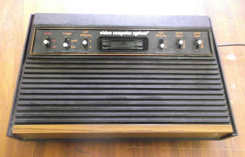 Eighties Atari Game Console & 4 Games