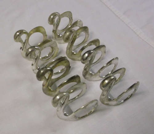 Set Of 8 Silverplated Swan Motif Serviette Rings - brand new out the box