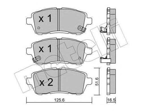FORD FIGO FRONT BRAKE PADS (METELLI)