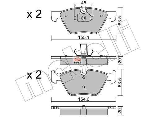 BMW E90 FRONT BRAKE PADS (METELLI)