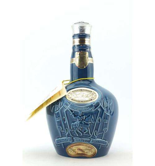 Old Porcelain Whiskey Bottle Decanter Chivas 21 Year Old Royal Sallute Spode of England