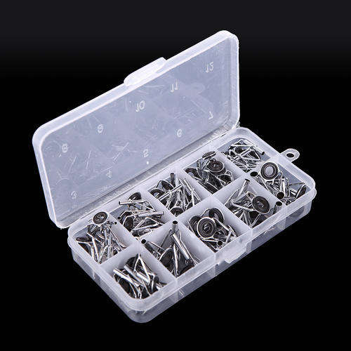 *Local Stock* 80Pcs Fishing Rod Guide Tip Repair Kit Set DIY Eye Rings assorted Stainless Steel